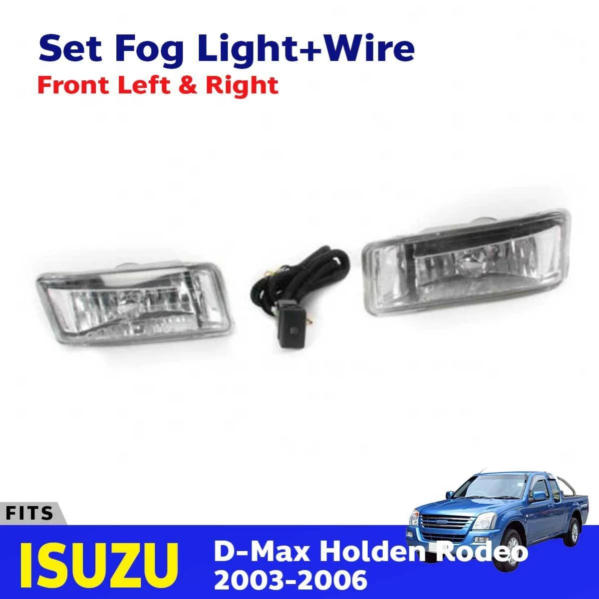 Fog Light Driving Lamp Wire Set Fits Isuzu D-Max Holden Rodeo Pickup 2003-06 D05