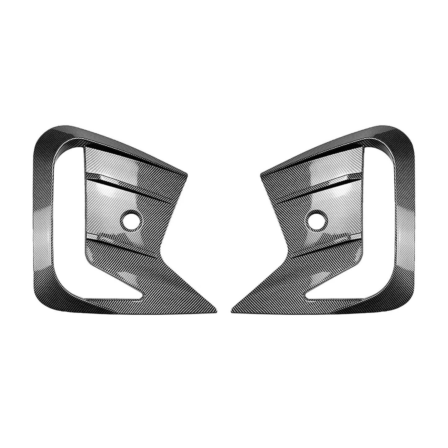 2 x Carbon Look Front Bumper Fog Light Covers for BMW X6 (2023-2024)