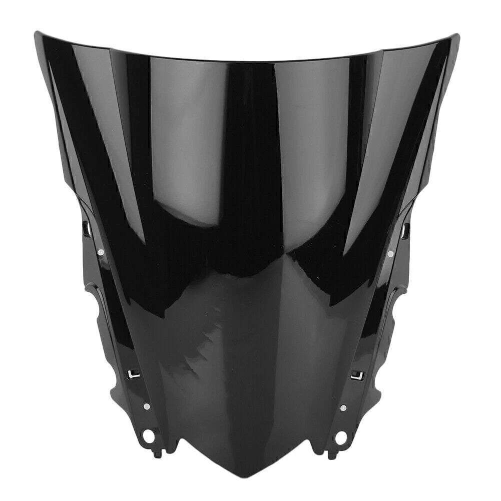 Black Double Bubble Windshield for Yamaha YZF-R25, YZF-R3 (2014-2018)