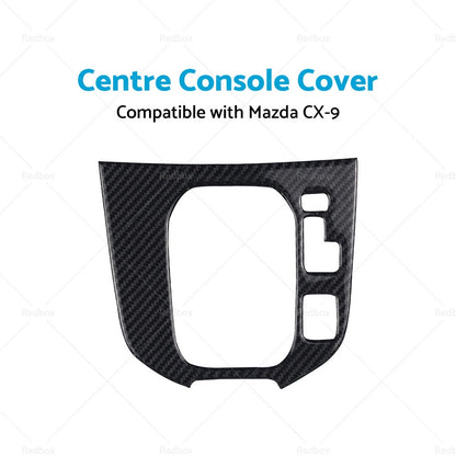 Center Console Gear Shift Cover Frame for Mazda CX-9 (2016-2022) Carbon Fiber
