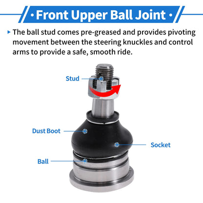 2 x Front Upper Ball Joints for Toyota Tacoma 4WD (1995-1997)