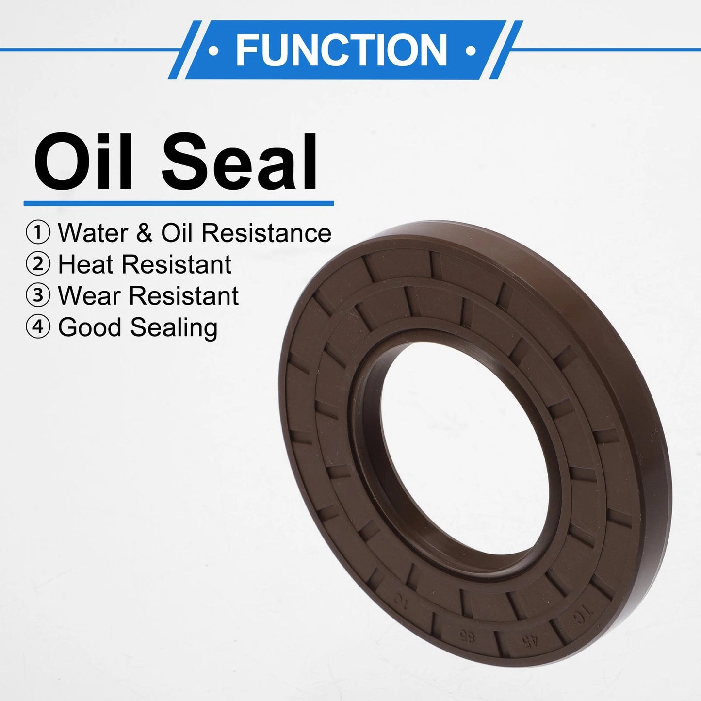 Oil Seal 45x85x10mm Brown FKM 2 x Seal Ring Rotary Shaft for Vehicle