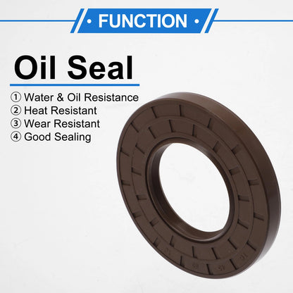 Oil Seal 45x85x10mm Brown FKM 2 x Seal Ring Rotary Shaft for Vehicle