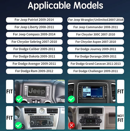 64GB GPS Car Stereo Radio for Jeep Wrangler (2007-2016)
