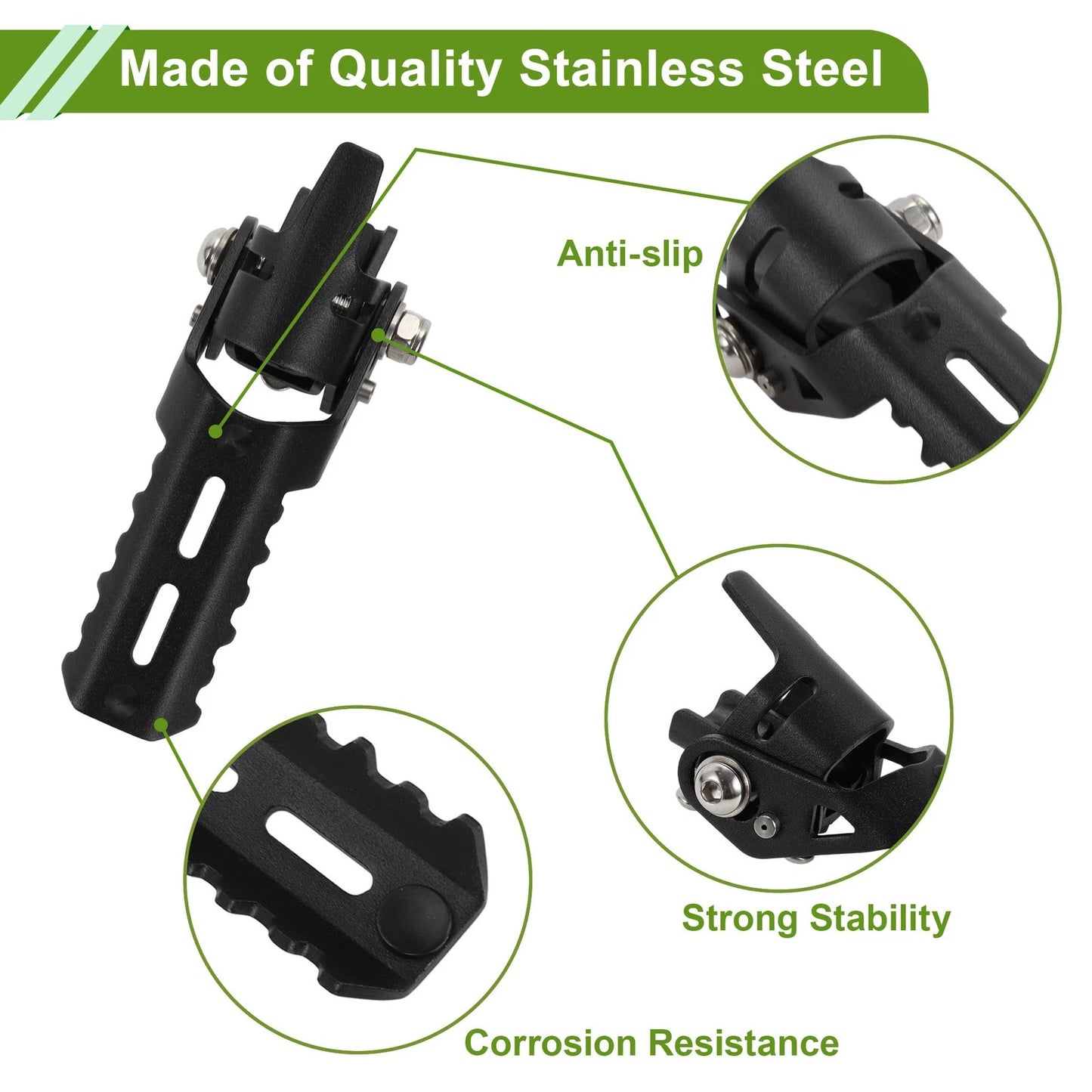 Motorcycle Foot Pegs / 1 pair / Footrest Black for BMW R1250GS LC (2013–2019)