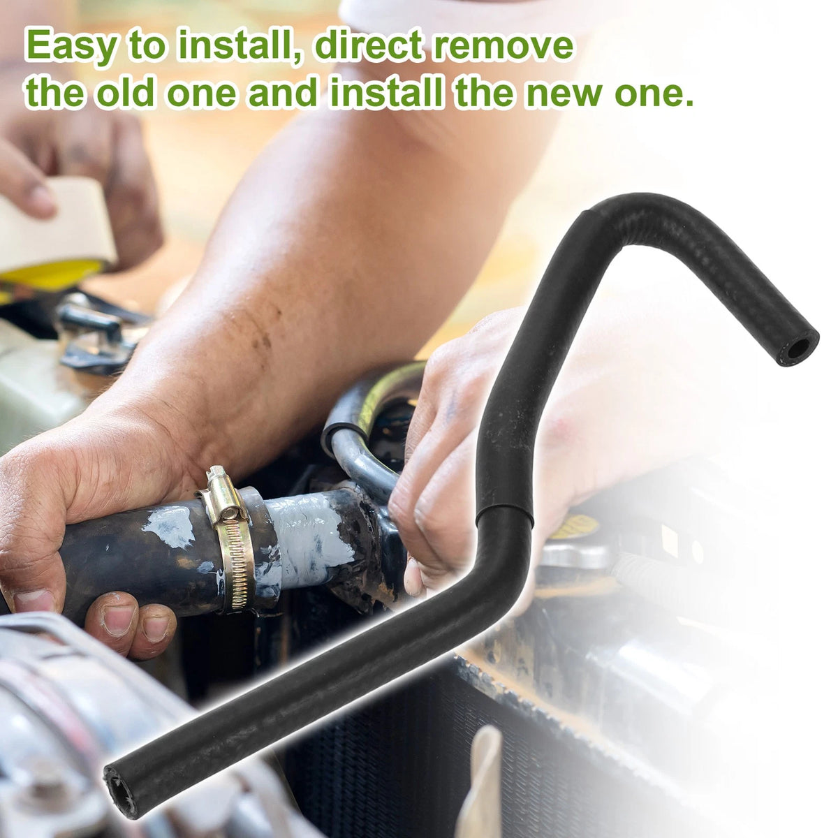 Heater Hose for Toyota Camry 2.4L (2002-2009) Rubber Black 1 x Piece