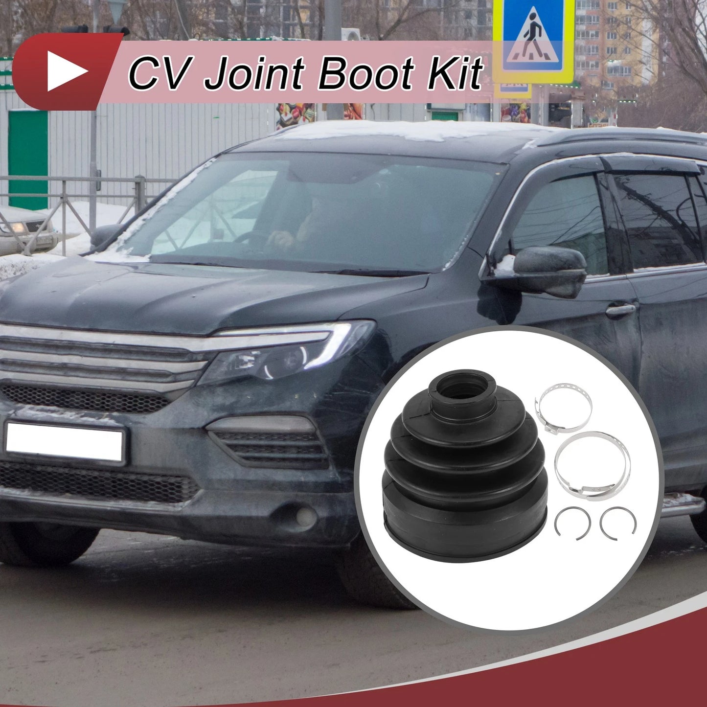 Inner CV Joint Boot Kit w/ Clamps for Honda Ridgeline (2008-2014)