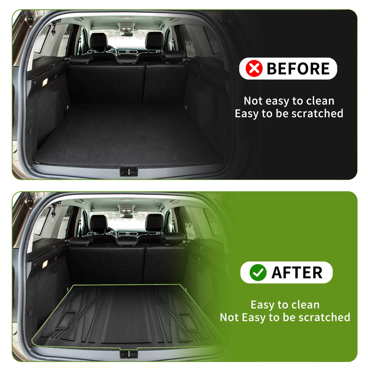 Cargo Liner Rear Trunk Mat for Jeep Wrangler JL 5 Seats (2018-2024)