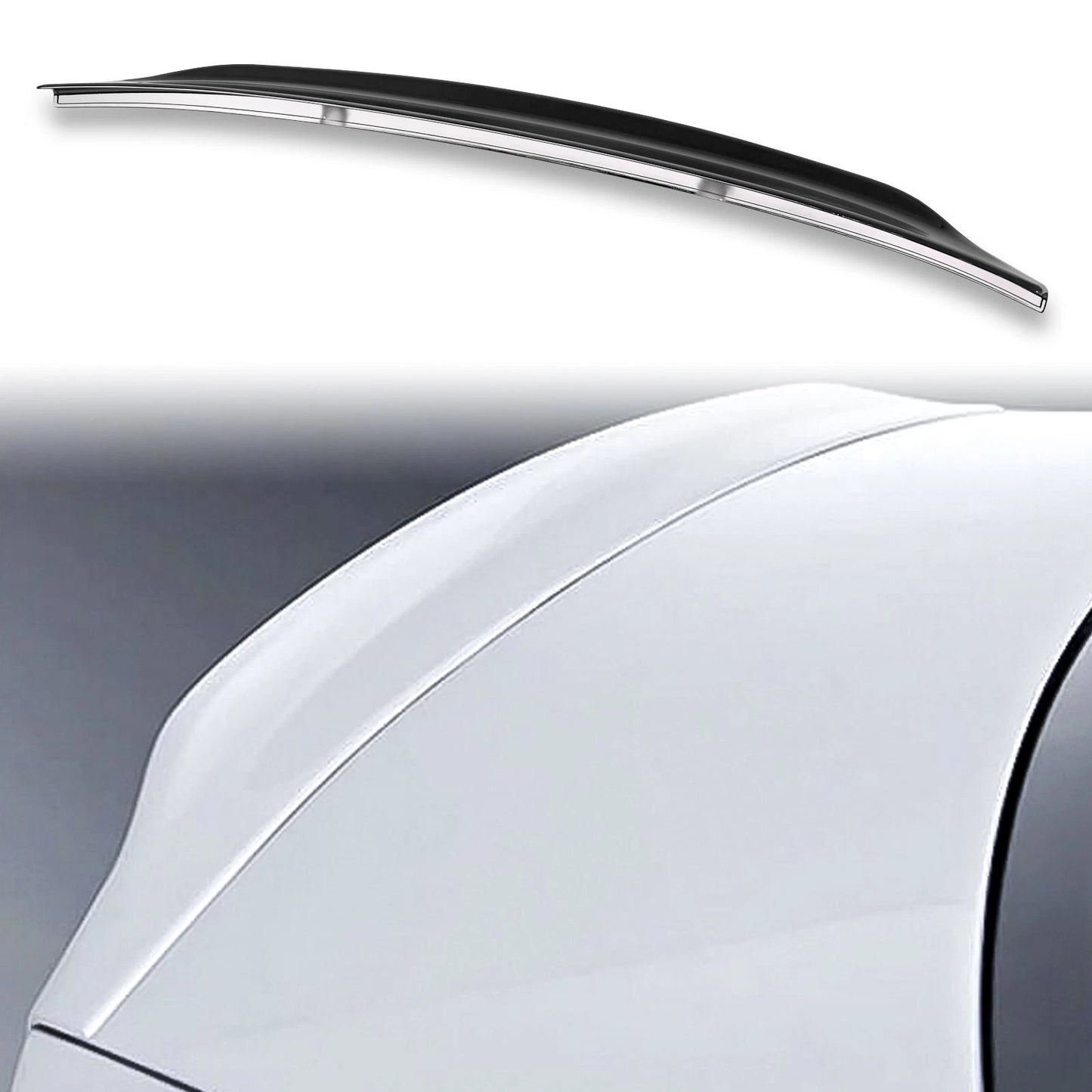 Rear Boot Spoiler for Audi A4 B8 (2008-2012) - Brilliant Black LY9B