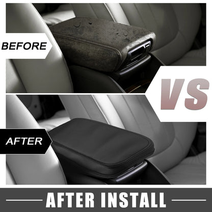 Black Armrest Seat Box Cover for Nissan Sentra (2013-2019)