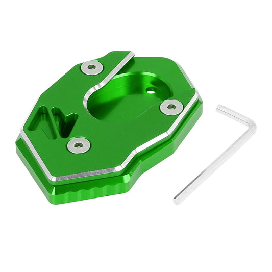 CNC Side Stand Extension Pad Green for Kawasaki Z900RS (2017–2019)