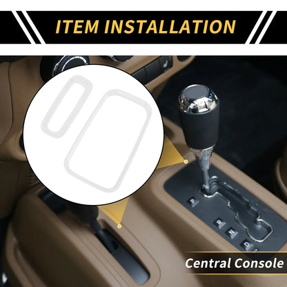 Center Console Gear Shift Ring Panel Cover for Jeep Wrangler JK JKU (2007-2018)