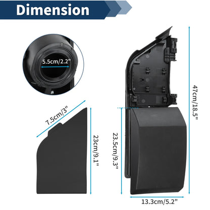 Fuel Tank Door Cover for Ford Transit Vans 150 250 350 HD (2015-2023)