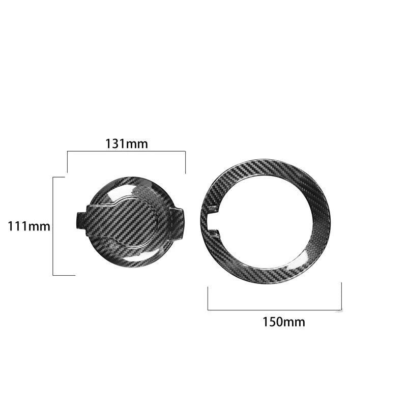 Real Carbon Fiber Fuel Door Tank Cap Gas Cover for Dodge Challenger 2009-2020