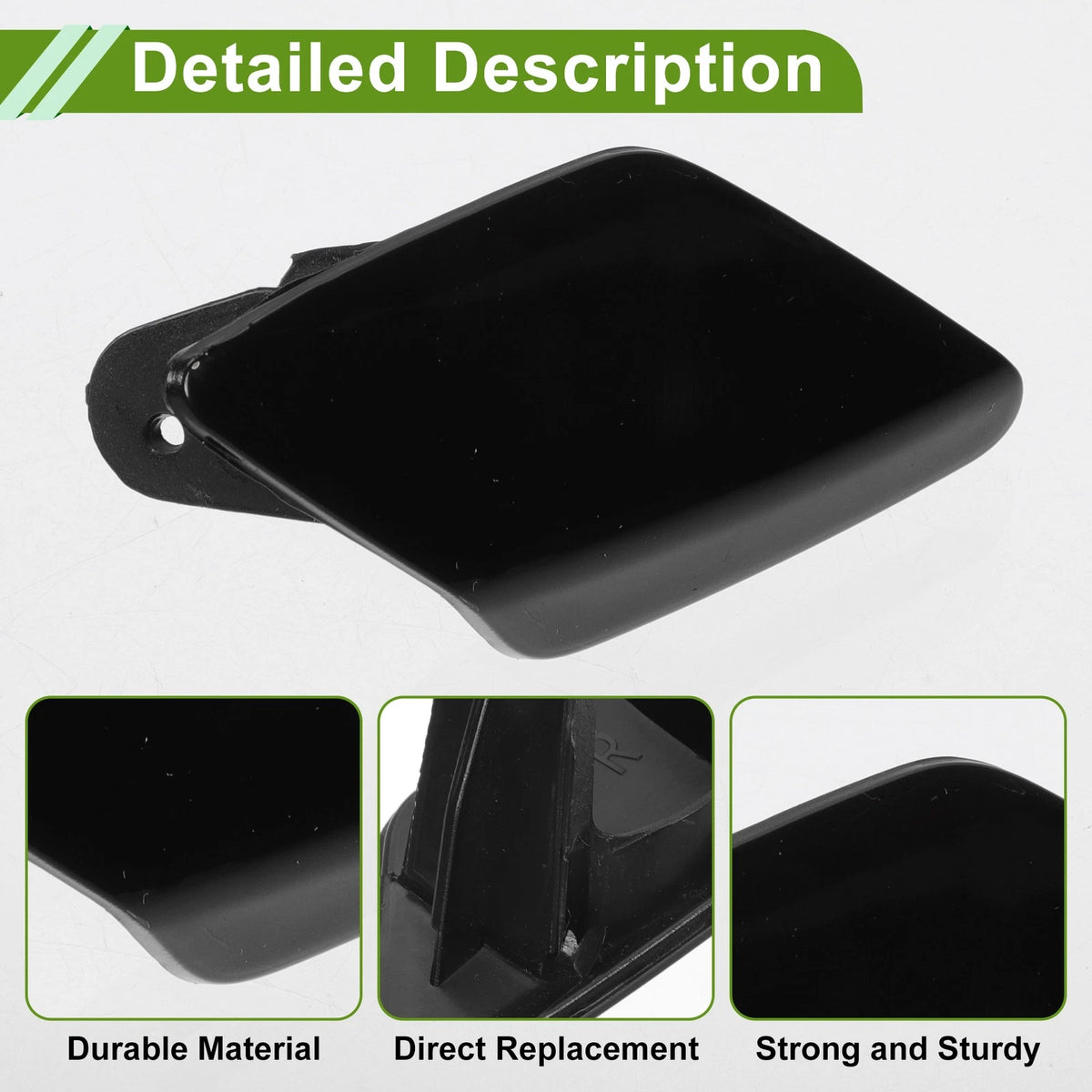 Front Right Washer Nozzle Cover Cap Black for BMW 428i (2014-2016)
