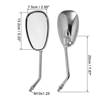 10mm Rearview Mirrors for Kawasaki & Honda Motorcycles