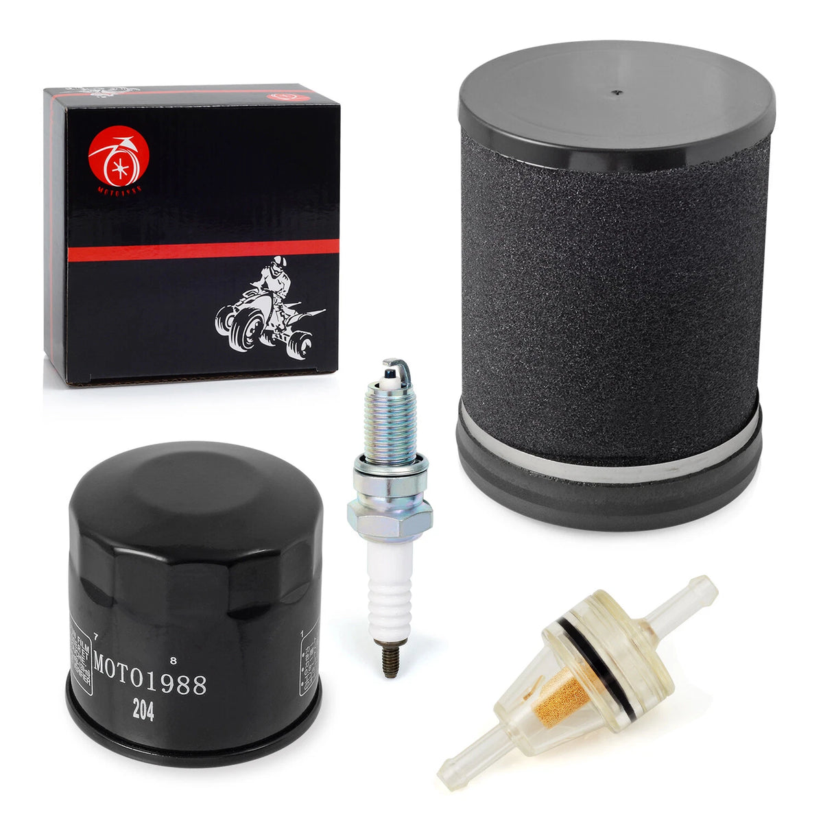 Air Filter Oil Filter Spark Plug for Kawasaki KVF360 Prairie 360 (2003–2009)