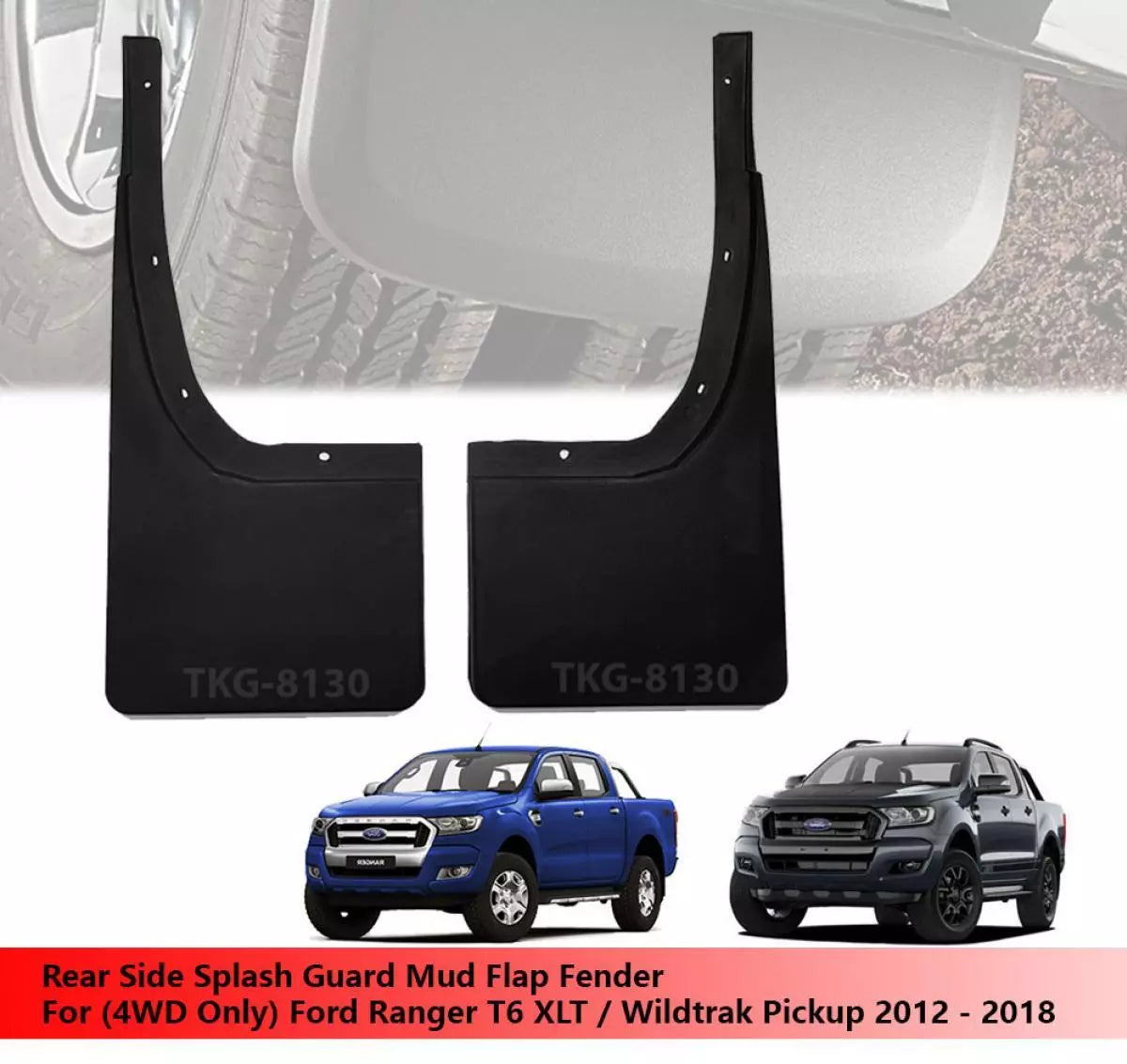 Rear Mud Flap for 4WD Ford Ranger Px(2012-2018)