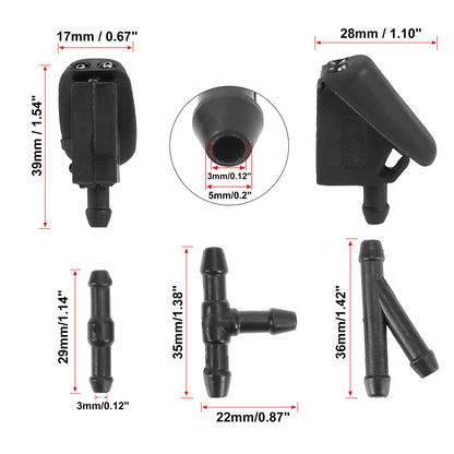Windshield Washer Nozzles Kit for Ford Fiesta (2001-2007)