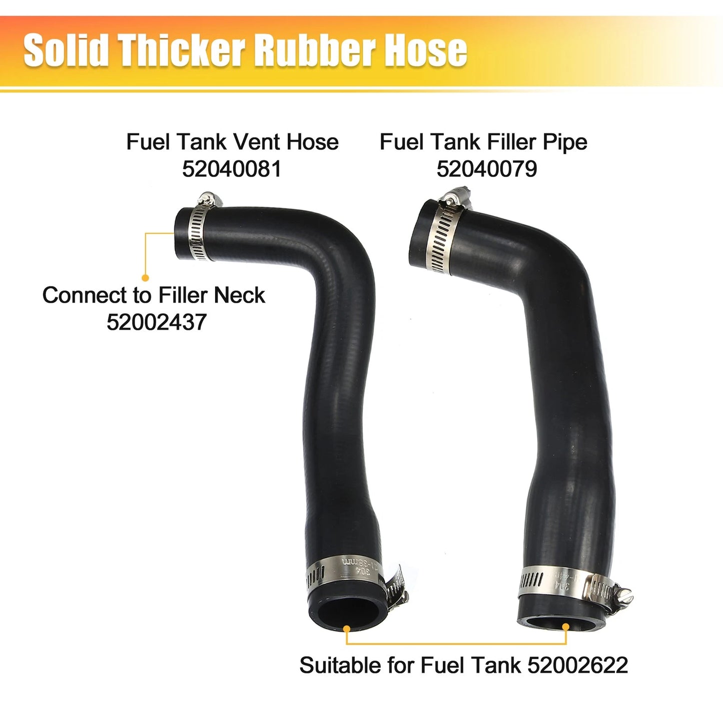 Fuel Fill Vent Hose Kit for Jeep Wrangler 1987-1995 20 Gallon
