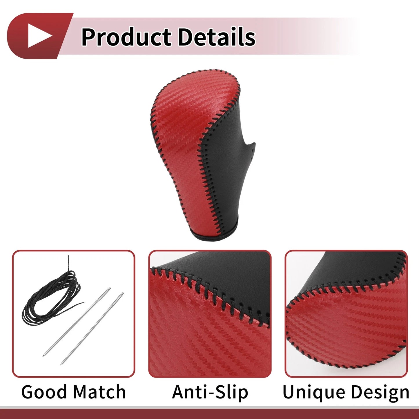Red Carbon Fiber Gear Shift Knob Cover for Honda Accord (2008-2012)