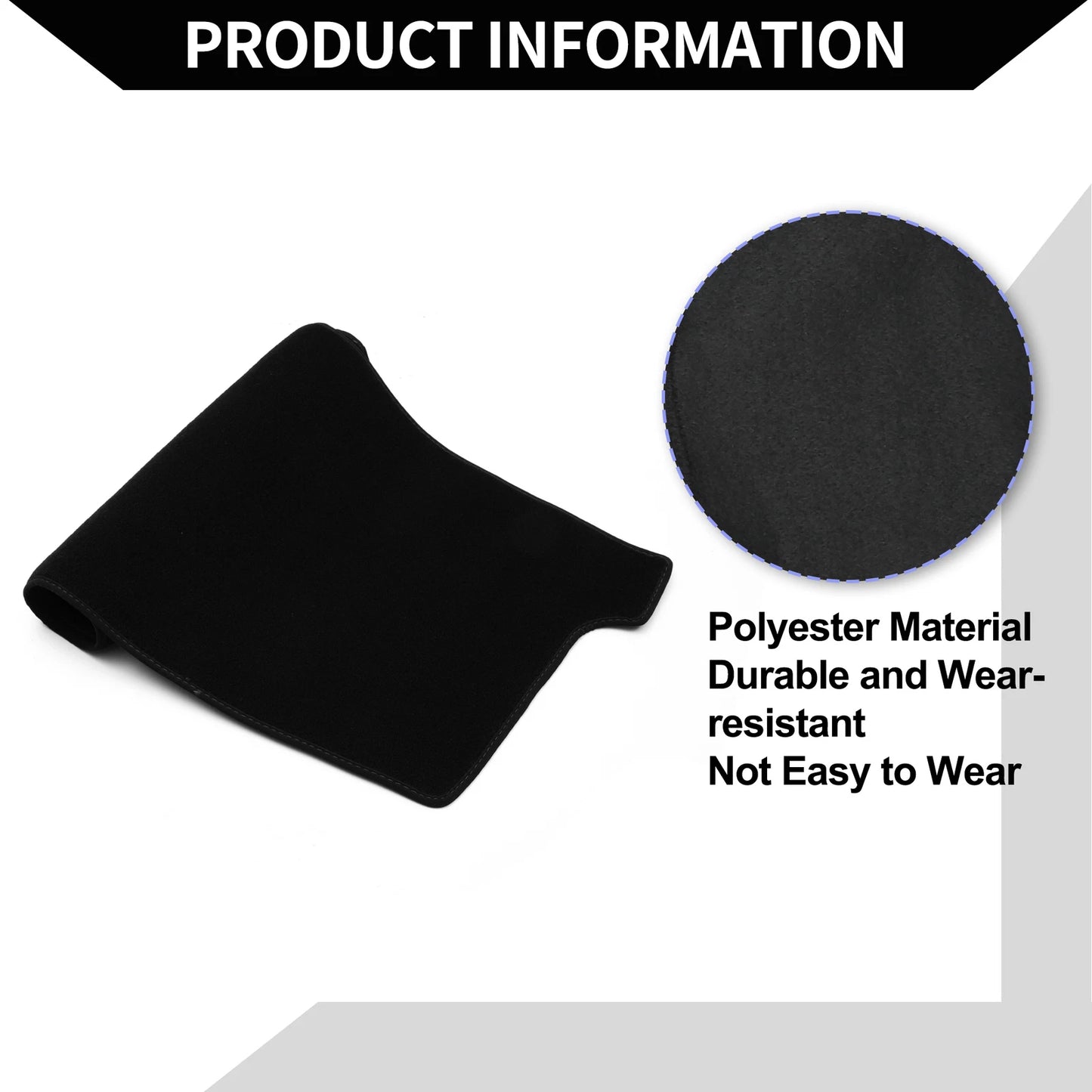 Dashboard Cover Mat for Mazda CX-5 CX-8 (2017-2021) Black Protector Pad
