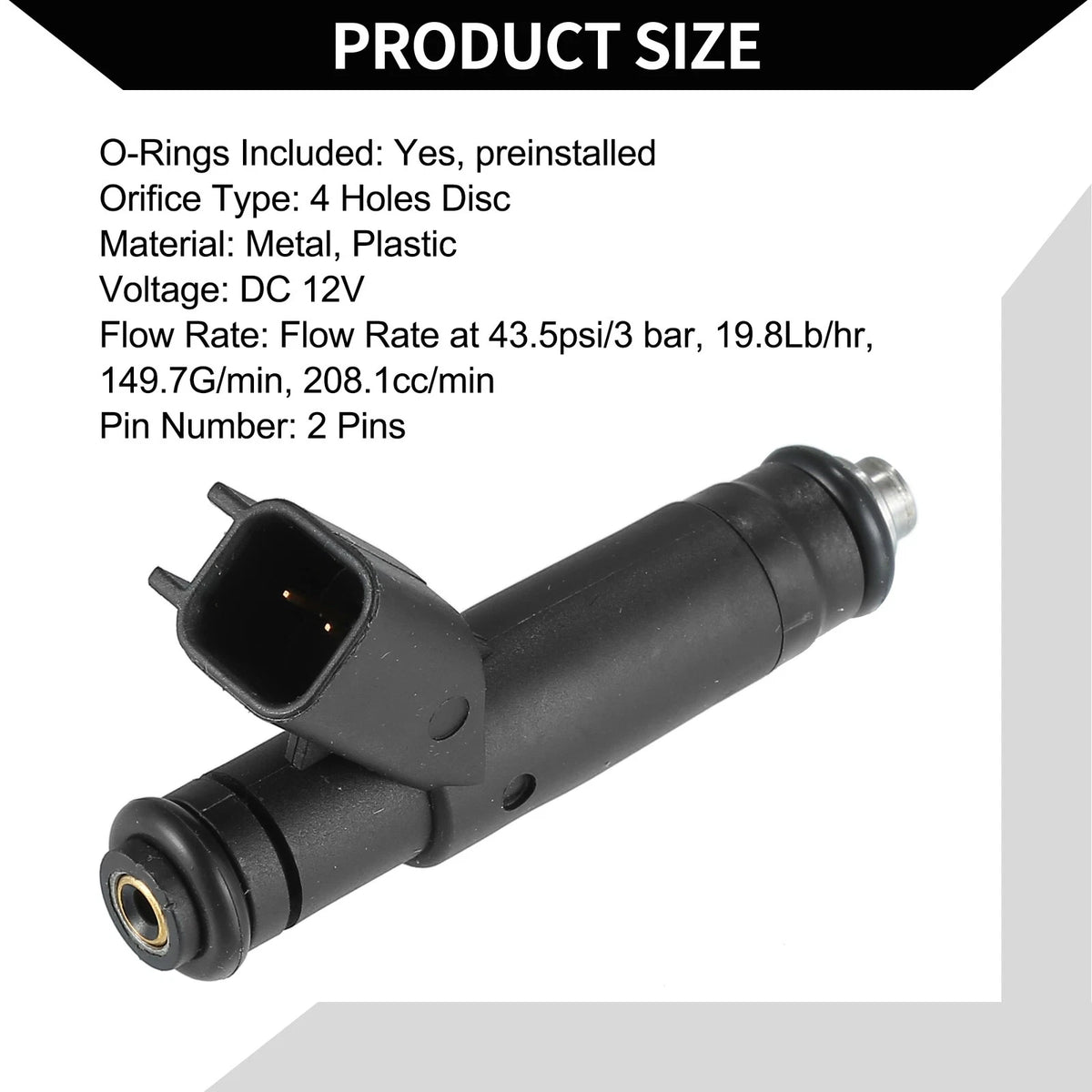 Fuel Injector for Ford Ranger 3.0L 2001-2003 - 1 x Black Injector