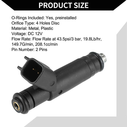 Fuel Injector for Ford Ranger 3.0L 2001-2003 - 1 x Black Injector