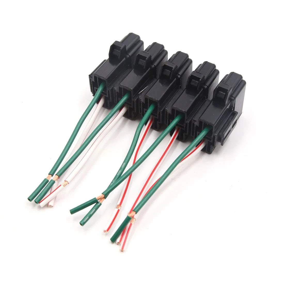 5Pcs Black Plastic Blade Fuse Holder 2 Wires Waterproof for Car Motorcycle