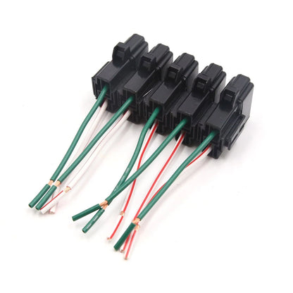 5Pcs Black Plastic Blade Fuse Holder 2 Wires Waterproof for Car Motorcycle
