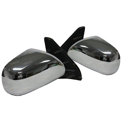 2 x LH+RH Chrome Electric Mirrors for Toyota Landcruiser Prado (2002–2009)