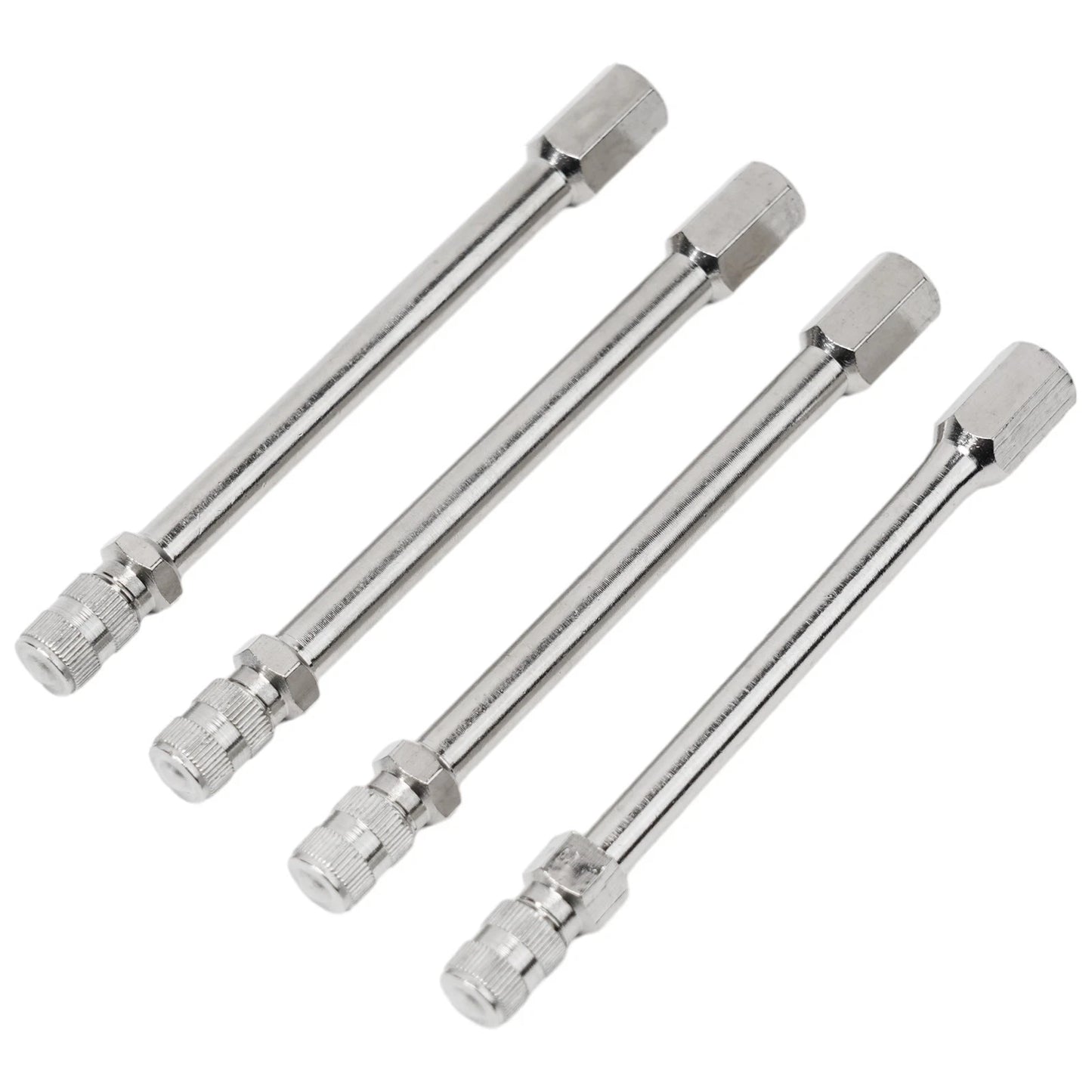 4x 100mm Metal Tire Wheel Valve Extension Cap Stem for Car Truck Van