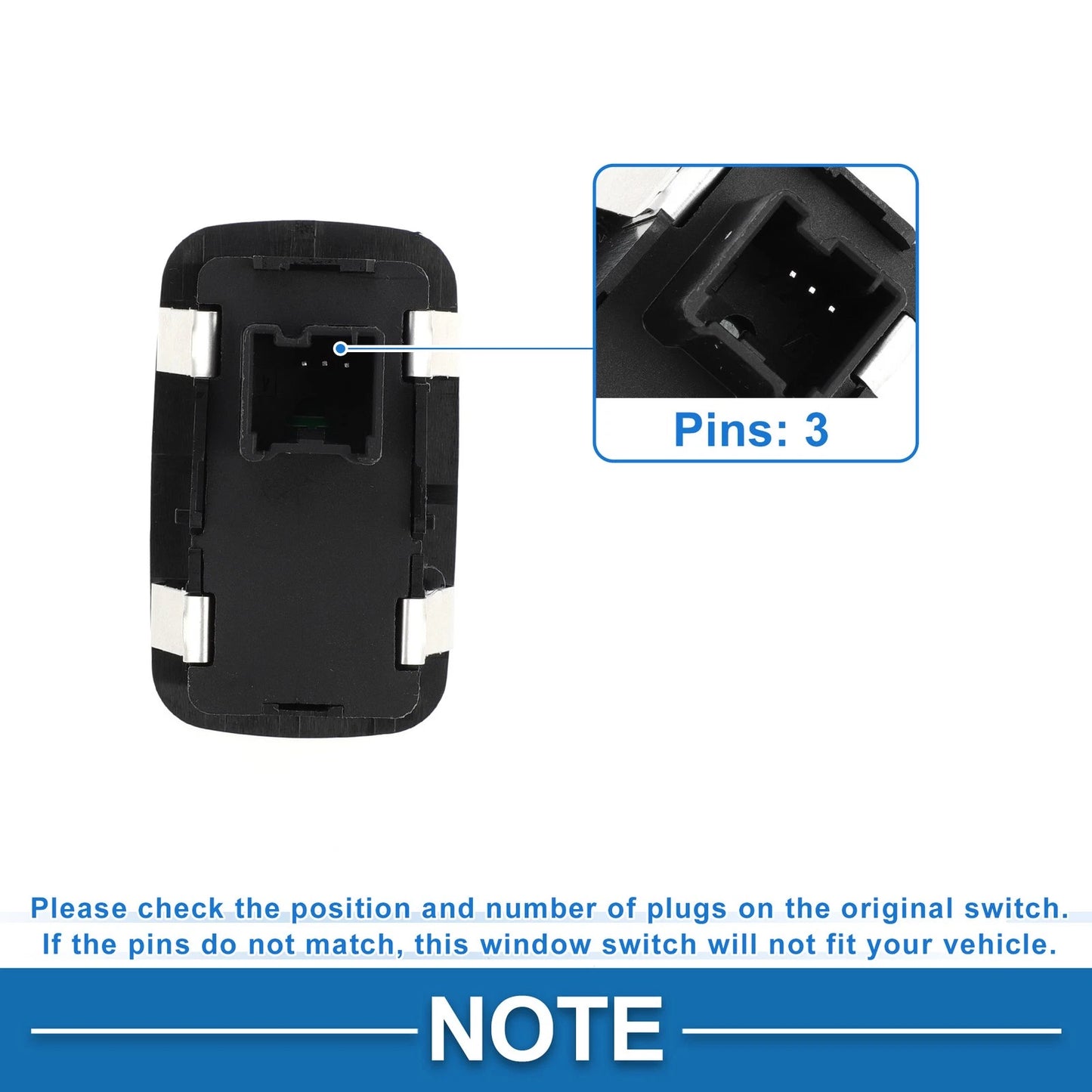 Rear Passenger Side Power Window Switch for Dodge