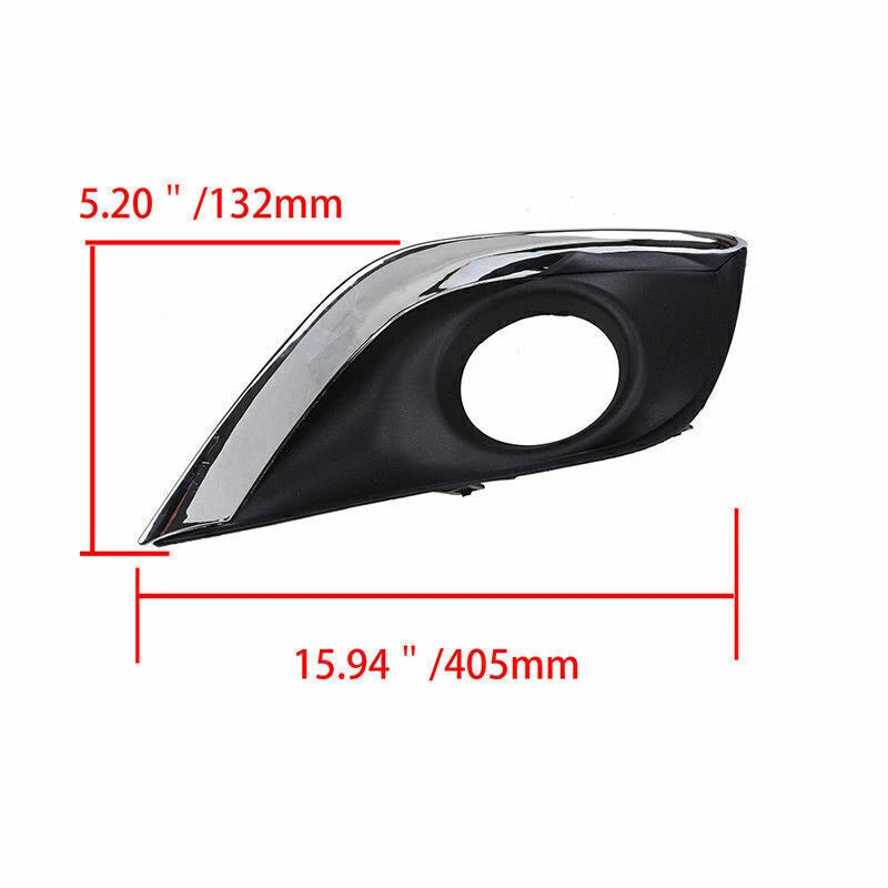 Chrome Front Bumper Fog Light Bezel Covers for Nissan Versa (2015-2018)