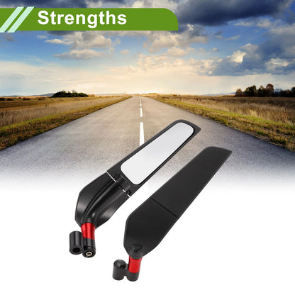M8/M10 / Motorcycle Rear View Mirrors Black Red Aluminum Alloy for M8/M10