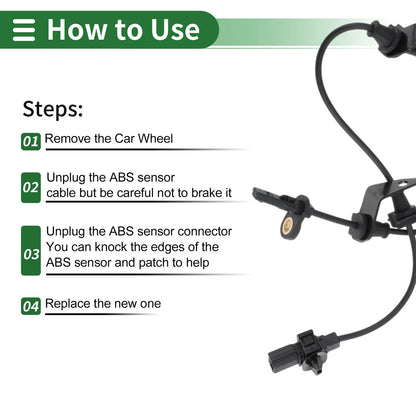 ABS Wheel Speed Sensor 1 Pcs for Acura TL (2009-2014)