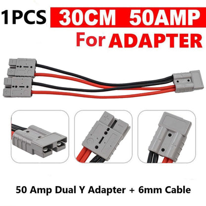 50A For Anderson Plug DoubleY Adaptor Cable Extension 4mm Battery Connector