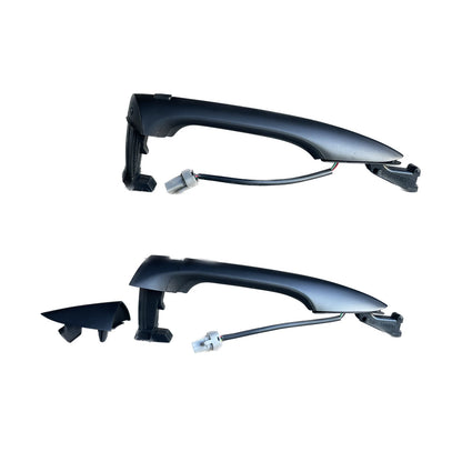 Outer Door Handle Set of 2 for Hyundai Elantra (2011-2015) Black Front