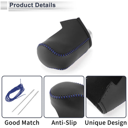 Mazda CX-30 Gear Shift Knob Cover 2020-2021 Black Blue Faux Leather