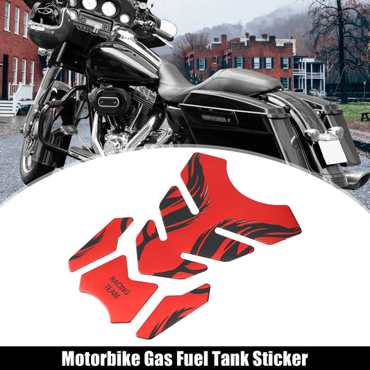 Universal Protector Sticker 3D PVC Rubber Pad Emblem Red for Motorcycle