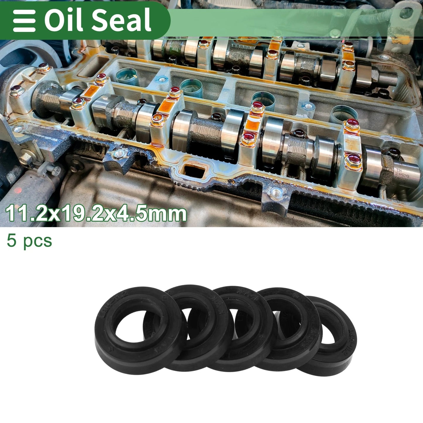 Oil Seal 11.2x19.2x4.5mm 5 Pcs NBR Rubber Seal Ring for Make Model