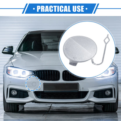 Tow Hook Eye Hole Cover Cap for BMW F32 (2012-2019) - Silver Tone