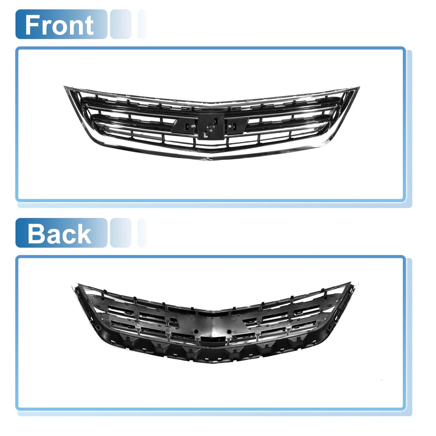 Front Upper Hood Bumper Grille for Chevrolet Impala (2014-2020) Black