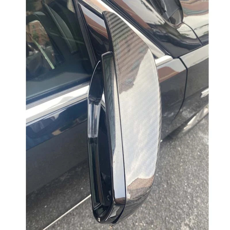 Horn Carbon Fiber Add-on Side Mirror Shell Cover For Cadillac CT5 CT6 2014-2018