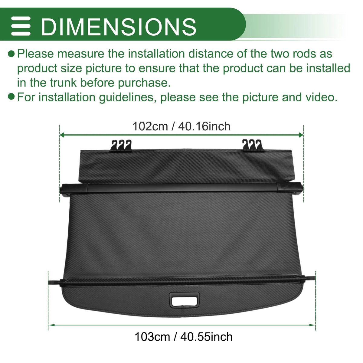 Retractable Cargo Cover for Peugeot 3008 (2009-2019) Aluminum Alloy