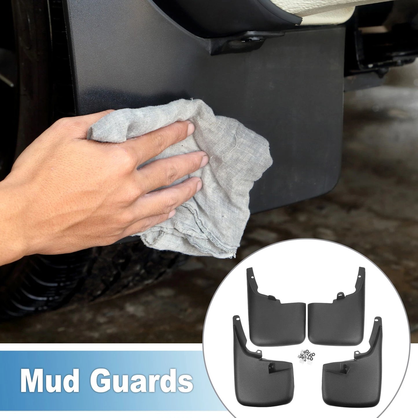Front & Rear Mud Flap Splash Guards for Ford F-250 (2011-2016)