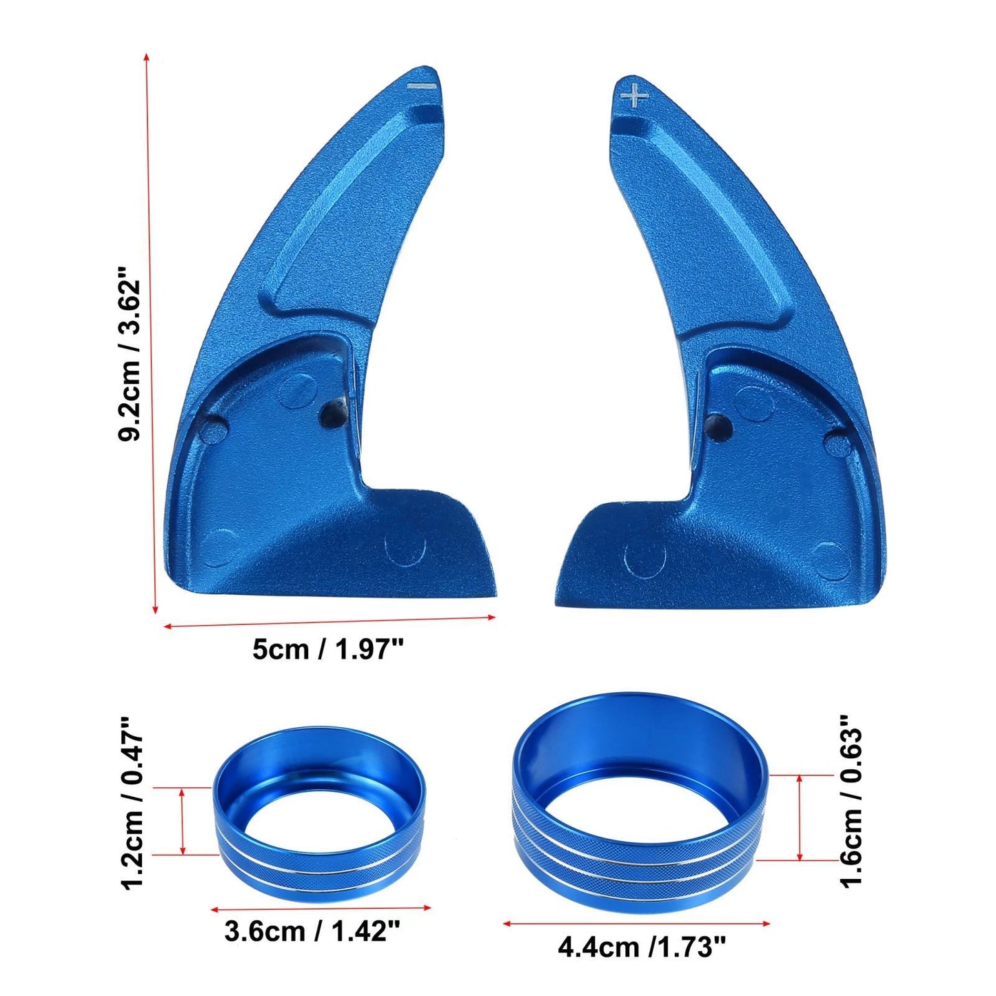 Blue Steering Paddle Shifter Cover Ring Trim AC Volume for Dodge Charger