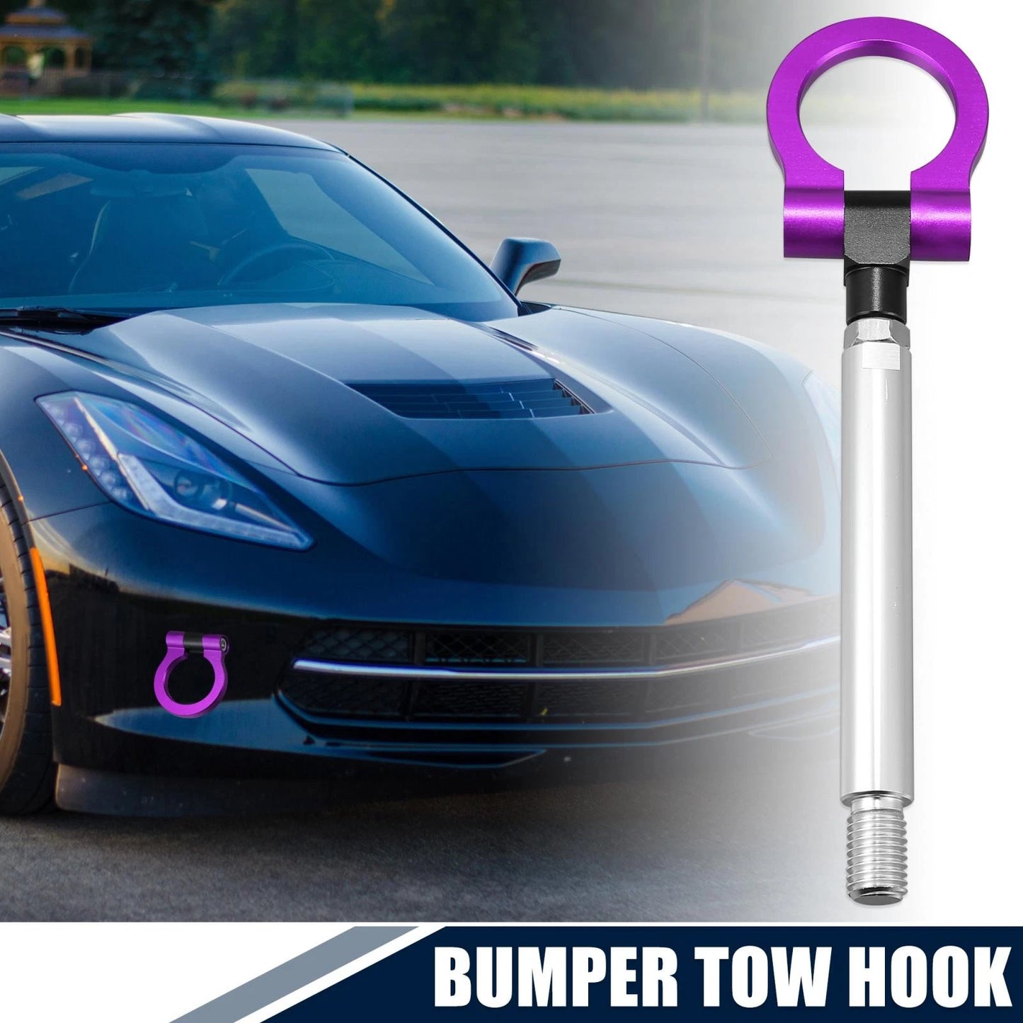 Front Bumper Tow Hook Ring for Chevy Camaro 6th Gen Purple