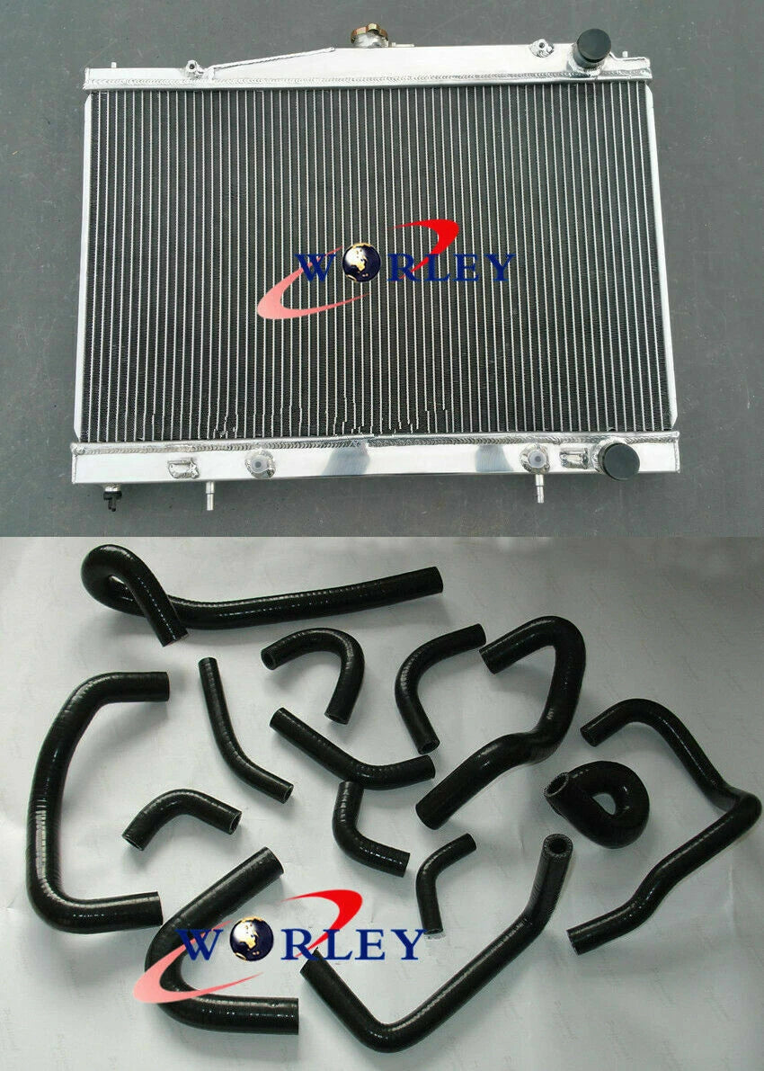 Aluminum Radiator & Silicone Hoses for Nissan R33 R34 GT GTT GTR (1999-2000)