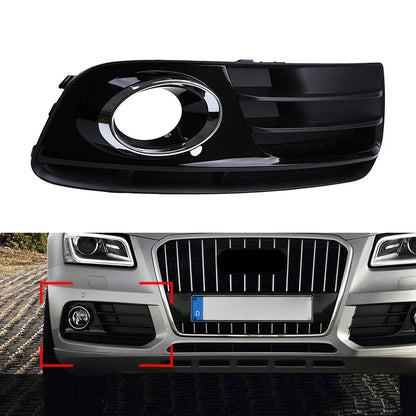 Black ABS Front Bumper Fog Light Grille Cover for Audi Q5 (2013-2017)